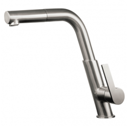 Deante Silia Смеситель для мойки с выдвижным изливом, стальной