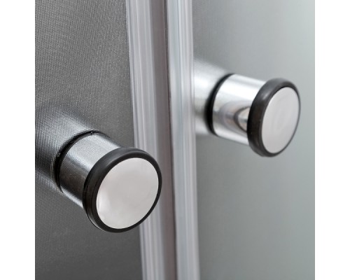 Душевая кабина AvaCan B10SELBLACK 98599, 100 x 100 см, с крышей, поддон высокий, стекло матовое, профиль хром