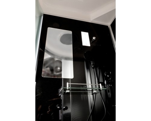 Душевая кабина AvaCan B10SELBLACK 98599, 100 x 100 см, с крышей, поддон высокий, стекло матовое, профиль хром