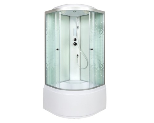Душевая кабина AvaCan L980EL AVA 80x80 с электрикой (стекла матовые с рисунком)