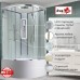 Душевая кабина AvaCan EM5010LEDT AVA 100x100 LED, стекла прозрачные, профиль хром