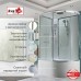 Душевая кабина Avacan EM5811LT AVA 110x80 левая, стандарт, стекла прозрачные, профиль хром