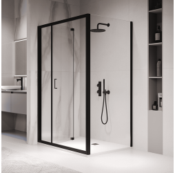 Душевой уголок RGW Passage PA-142B 70х120 060814272-14 профиль черный, стекло прозрачное