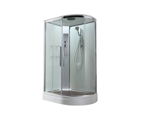 Душевая кабина AvaCan EM2812LT AVA 120x80 левая, стандарт, стекла прозрачные, профиль хром