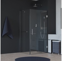 Сборная душевая дверь RGW HO-045-1 (HO-011 + Z-060-2 + держ) прозрачное стекло 8 мм цвет профиля xром 3506045168-011