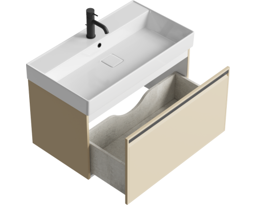 aqwella Тумба под умывальник 81x47 Pure Прямоугольная цвет бежевый PUR0108KS