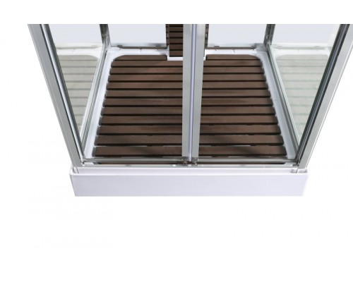Душевая кабина AvaCan Z1910LED AVA 100x100 LED, стекла прозрачные, профиль хром