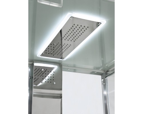 Душевая кабина AvaCan Z1910LED AVA 100x100 LED, стекла прозрачные, профиль хром
