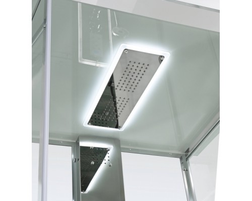 Душевая кабина AvaCan Z1910LED AVA 100x100 LED, стекла прозрачные, профиль хром