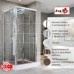 Душевая кабина AvaCan Z1910LED AVA 100x100 LED, стекла прозрачные, профиль хром