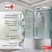 Душевая кабина Avacan EM5811LLEDT AVA 110x80 левая, LED, стекла прозрачные, профиль хром