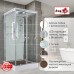 Душевая кабина AvaCan V2010LED AVA 100x100 LED, стекла прозрачные, профиль хром