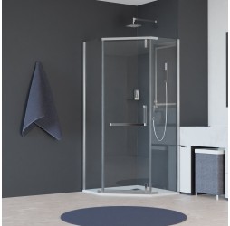 Душевой уголок, трапеция RGW HO-081 прозрачное cтекло цвет профиля 8 мм 350608199-11