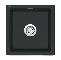Deante Sabor - мойка керамическая 1 чаша, 450*475*215 мм + сифон Space-Saver, черная