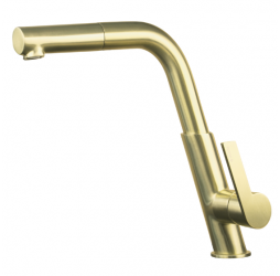 Deante Silia Смеситель для мойки с выдвижным изливом, матовое золото