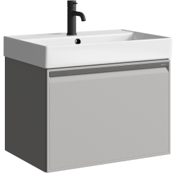 aqwella Тумба под умывальник 66x47 Pure Прямоугольная цвет светло-серый PUR0165ST
