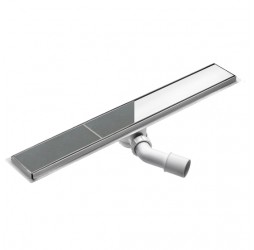 Deante Линейный слив с универсальной решеткой без декора/ под плитку, L=60-100 см, сифон H65