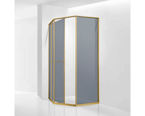 Душевой уголок RGW SV-82Gb "L" 90x90 33328299-36L стекло тонированное 8мм, профиль  золото BRUSH