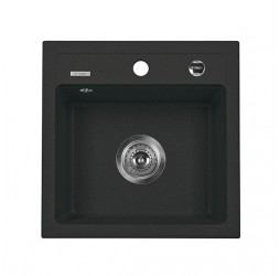 Deante Zorba графитовый - мойка 1 чаша, 440*440*170 мм + сифон