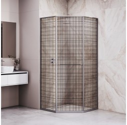 Душевой уголок RGW SV-82Gr "R" 80x120 33328282-2410R стекло черная вуаль, профиль хром