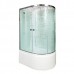 Душевая кабина AvaCan EM5012LN AVA 120x90 без крыши, левая, стекла с рисунком, профиль хром
