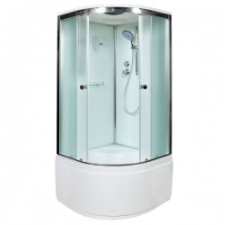 Душевая кабина Avacan D511SEL AVA 110x110 с электрикой, стекла матовые, профиль хром