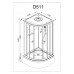 Душевая кабина AvaCan D511SEL AVA 110x110 с электрикой, стекла матовые, профиль хром
