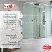 Душевая кабина AvaCan D5012RLED AVA 120x80 правая, LED, стекла матовые, профиль хром