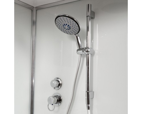 Душевая кабина AvaCan D120SRLED AVA 120x80 LED, правая, стекла матовые, профиль хром