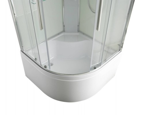 Душевая кабина AvaCan EM5010NT AVA 100x100 без крыши, стекла прозрачные, профиль хром