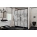 Душевая дверь Avacan FB2 190-210 MT AVA 190-210x195 стекла матовые с рисунком, профиль черный