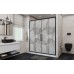 Душевая дверь Avacan FB2 190-210 MT AVA 190-210x195 стекла матовые с рисунком, профиль черный