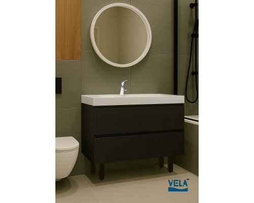 Тумба напольная Vela Мира 80Н под Classica (черная) TU6603
