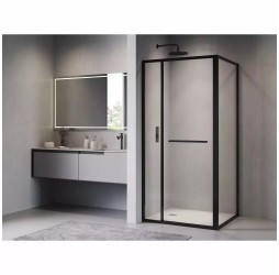 Душевой уголок RGW Leipzig 120х90 77124529-14 стекло прозрачное, профиль черный, без поддона