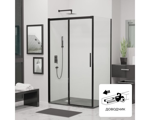 Душевой уголок RGW LE-41B (LE-12B + Z-050-2B) прозрачное cтекло цвет профиля 6 мм 34124199