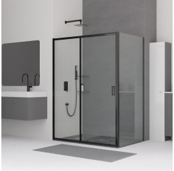 Душевой уголок RGW CL-48B (CL-14B + Z-050-1B) прозрачное cтекло цвет профиля 5 мм 32094800