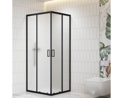 Душевой уголок RGW Classic CL-36B 80x80 06093688-44 стекло рифленое, профиль черный