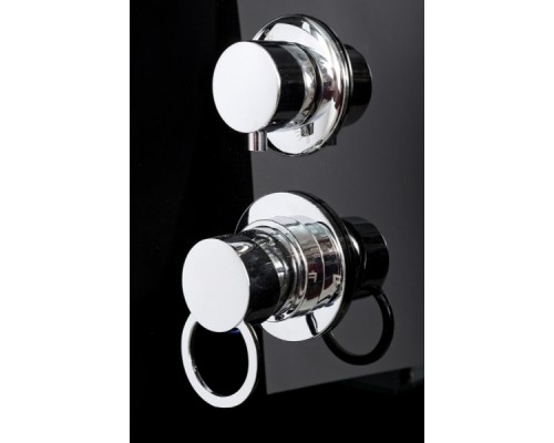 Душевая кабина AvaCan B10BLACK 98597, 100 x 100 см, без крыши, поддон высокий, стекло матовое, профиль хром
