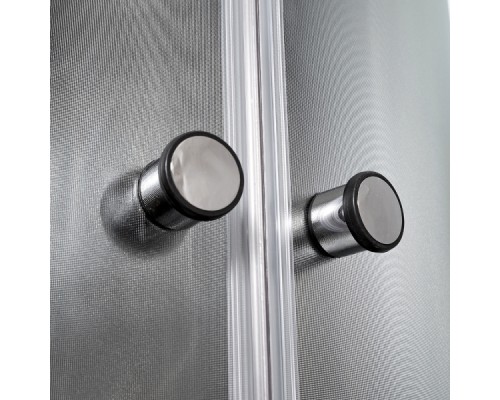 Душевая кабина AvaCan B10BLACK 98597, 100 x 100 см, без крыши, поддон высокий, стекло матовое, профиль хром