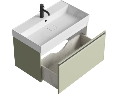 aqwella Тумба под умывальник 81x47 Pure Прямоугольная цвет зелёный PUR0108SH