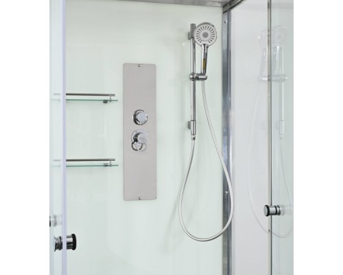 Душевая кабина AvaCan V2080N AVA 80x80 без крыши, стекла прозрачные, профиль хром
