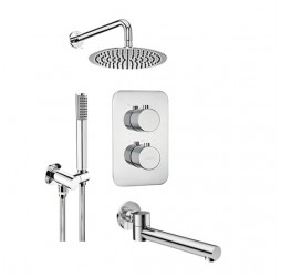 Deante Душевая система 3-х функциональная скрытого монтажа с термостатическим смесителем, хром