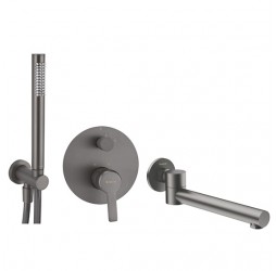 Deante Titanium Система скрытого монтажа для ванной круглая, титан