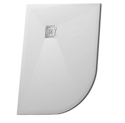 Душевой поддон асимметричный RGW ST/AR-W белый искусственный камень cерия Stone Tray (80*120*2,5/3) 16154128-01R