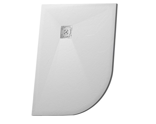 Душевой поддон асимметричный RGW ST/AR-W белый искусственный камень cерия Stone Tray (80*120*2,5/3) 16154128-01R