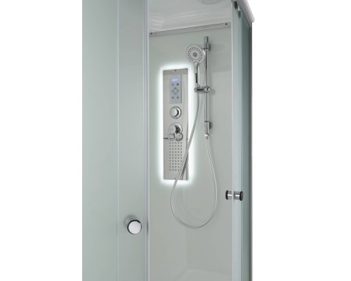 Душевая кабина AvaCan D2012RLED AVA 120x80 правая, LED, стекла матовые, профиль хром