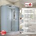Душевая кабина AvaCan D2012RLED AVA 120x80 правая, LED, стекла матовые, профиль хром