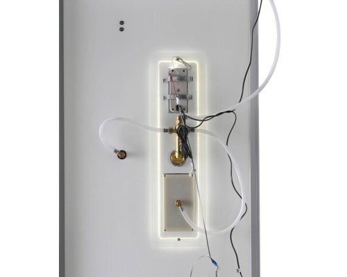 Душевая кабина AvaCan D2012RLED AVA 120x80 правая, LED, стекла матовые, профиль хром