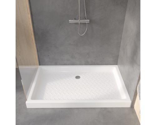 Поддон для душа прямоугольный керамический RGW CR белый Керамические cерия CER (80*140*100) 19170384-01