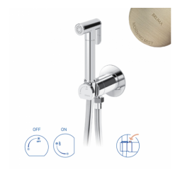 Гигиенический душ Bruma, угол открытия 180 °. Ручной душ из латуни - EloR 145 110 3MM Morning Mist